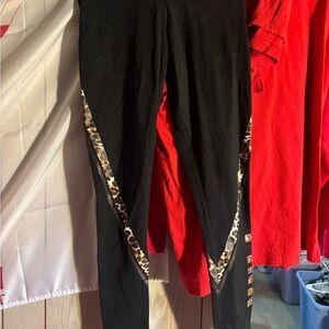 VS PINK CHEETAH BLING LEGGINGS SZ SM